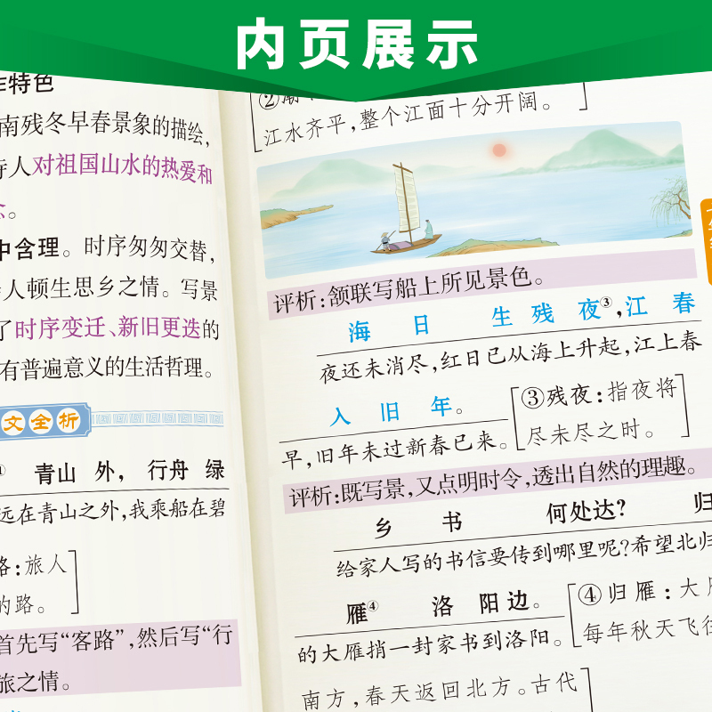 文言文完全解读 初中通用 [正版]2024图解全析初中文言文完全解读图文详解全解全析一本通古诗文文言文译注及赏析阅读训练