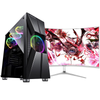 铭能 i9级2670V2/GTX1660Ti独显/16G内存/512G固态 台式电脑 DIY组装机 台式机电脑主机 组装电脑 家用办公商务学生直播网课游戏电脑台式+32英寸曲面