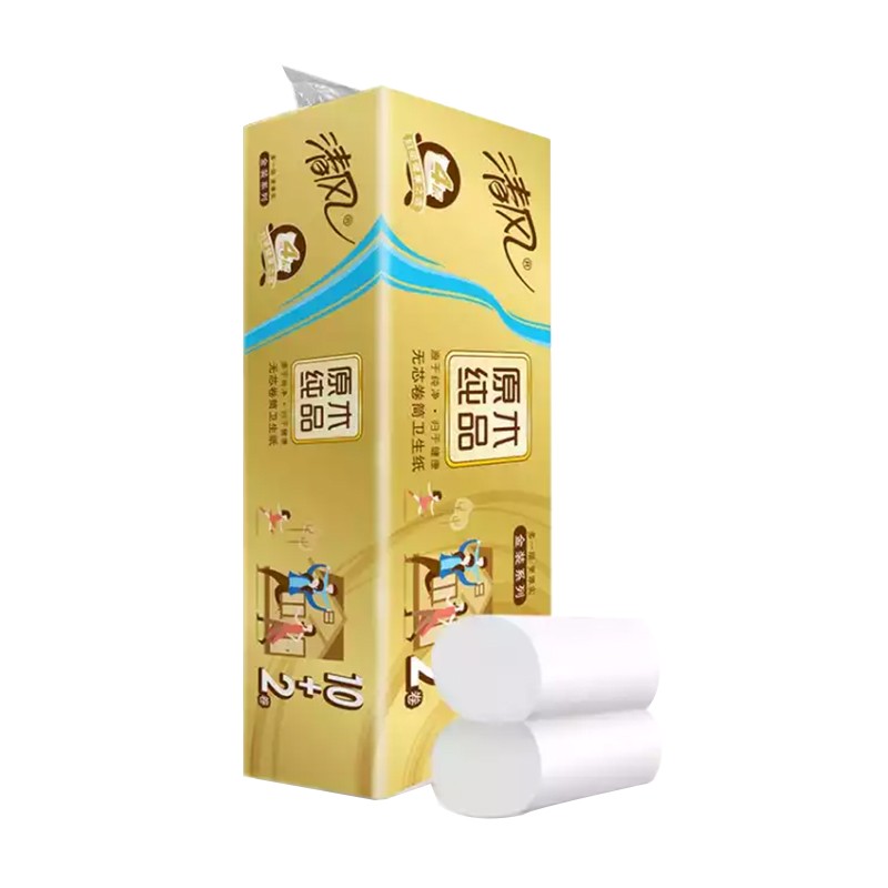 清风 金装无芯卷纸996g12卷3提装B03CMJ