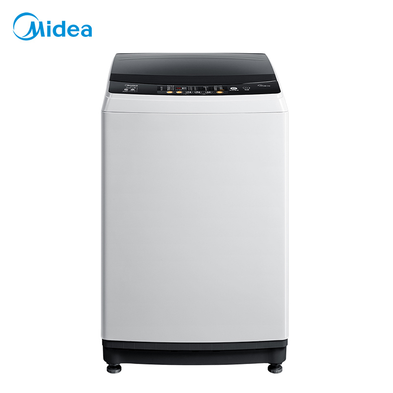 美的(Midea)MB100V31 10公斤大容量全自动洗脱一体波轮洗衣机 十年免清洗 水电双宽 品质电机 家用智利灰