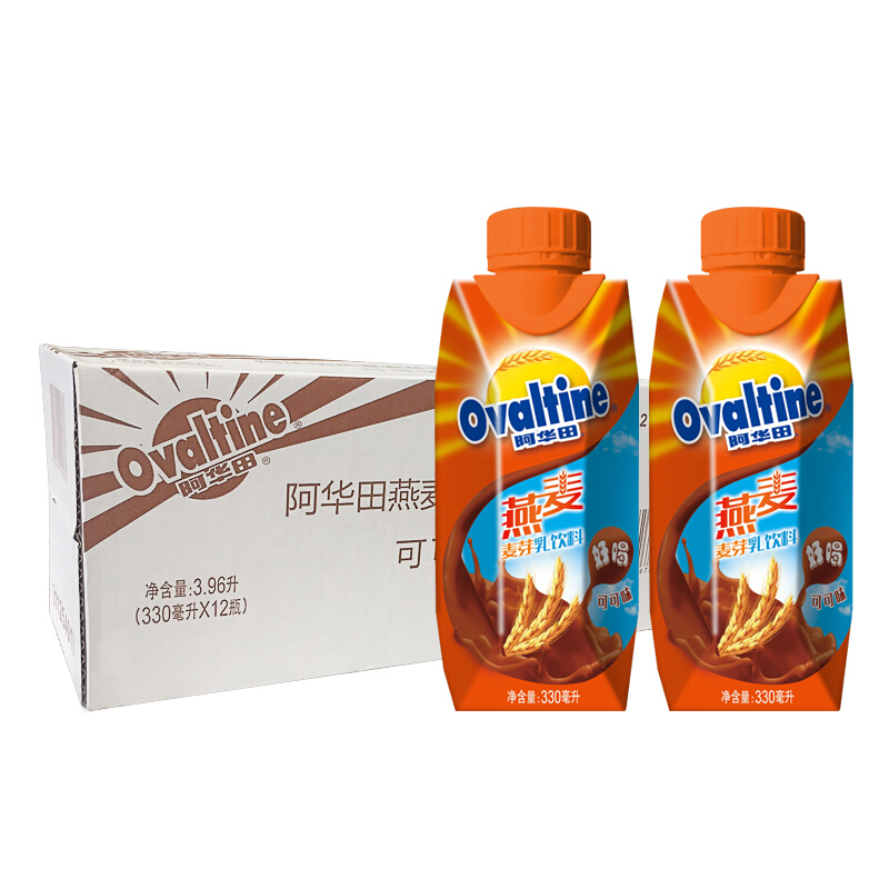 阿华田 可可味燕麦麦芽乳饮品饮料 330ml*6盒 冰镇饮用超爽