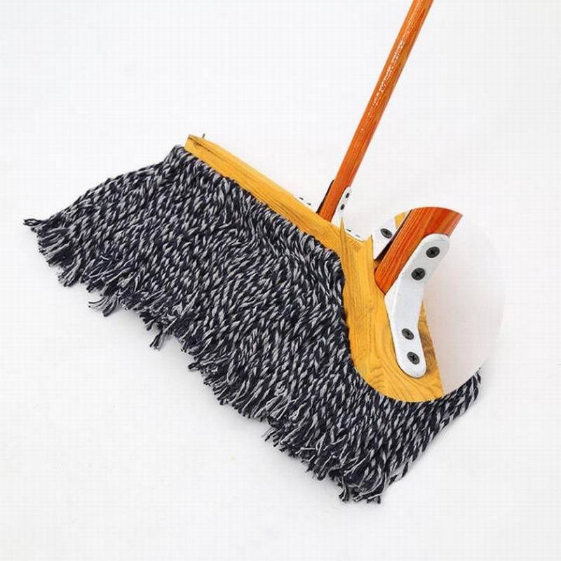 ltsm妙洁60cm宽头拖把棉线拖把木杆拖把木把宽拖把木柄木质拖布