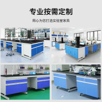 尔迈 实验台实验室工作台化验室操作台实验室全钢理化板台面钢木全钢实验台 钢木边台 1.5m