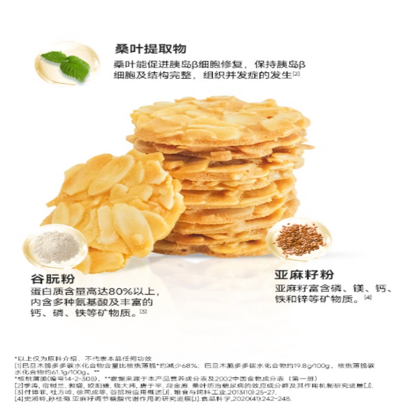 糖友厨房巴旦木脆多多80g/盒高清大图