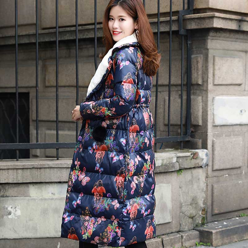 女装新款潮 民族风秋冬加厚保暖金福珠同款外套棉衣甜美公主棉服