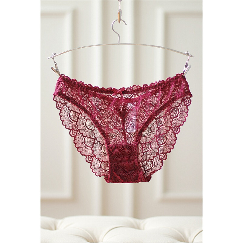 波迷娜bomina内裤女性感透明性感内裤蕾丝日系少女诱惑薄透明魅惑低腰