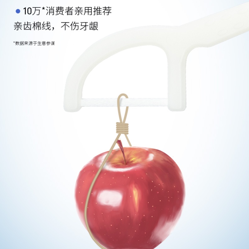 舒客专效洁齿牙线棒50支*3高清大图
