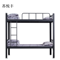 苏悦丰铁架床钢木床宿舍床黑色加厚型2000X1200含床板