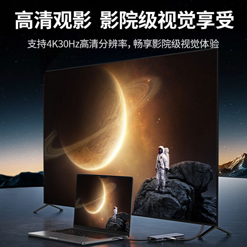 绿联Type-C扩展坞网口千兆拓展坞USB分线器雷电4转HDMI适用苹果MacBook华为电脑15598高清大图