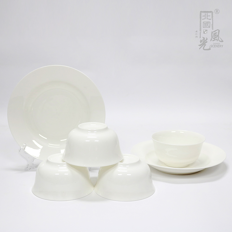北国风光 骨瓷纯白6头餐具套装TS-BC-0006 套高清大图