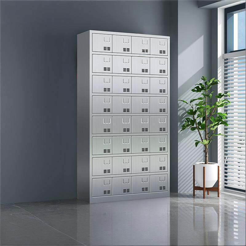 易企采 三十二门碗柜【201不锈钢】食堂餐具餐盘碗筷储物柜 35*97*180CM 单位:台