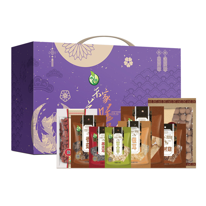 SMH 禾煜-禾家美膳1551g(珍珠枣 桂圆 黑木耳 银耳 百合干 猴头菇 香菇 茶树菇)