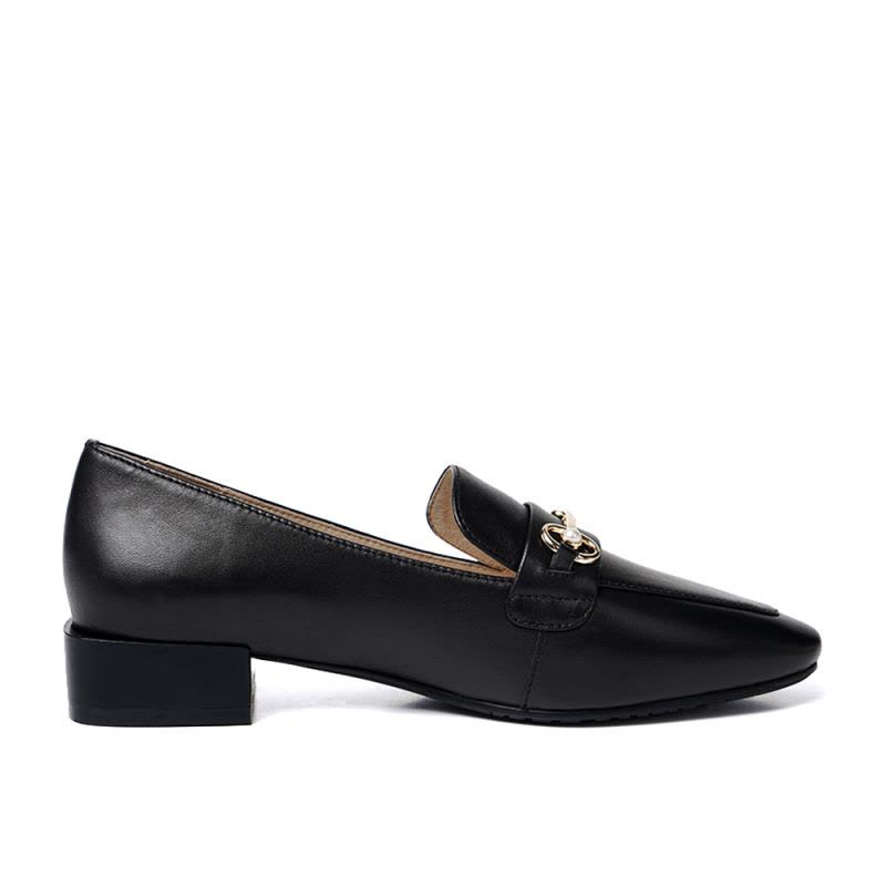 Bata/拔佳2019秋专柜同款一脚蹬粗跟乐福女单鞋60313CM9图片