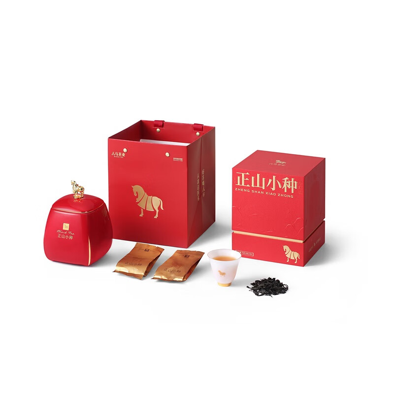 八马茶业 鼎红 金骏眉/正山小种/老枞小种/贵妃红老树红 送礼 茶叶礼盒装 【陶瓷罐装】正山小种76g