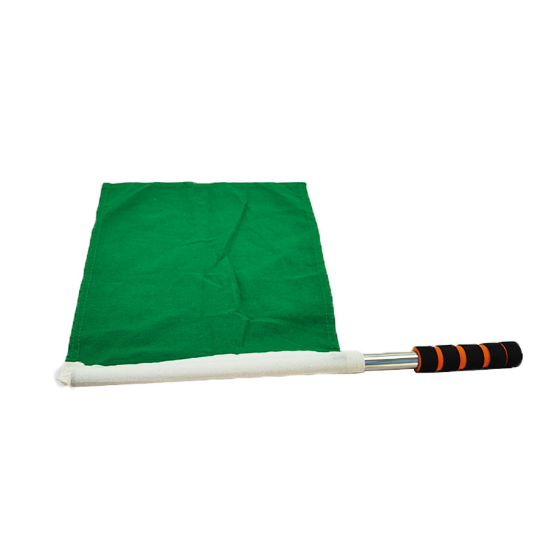 和居态 不锈钢杆棉麻防护旗 绿30X35cm 套高清大图