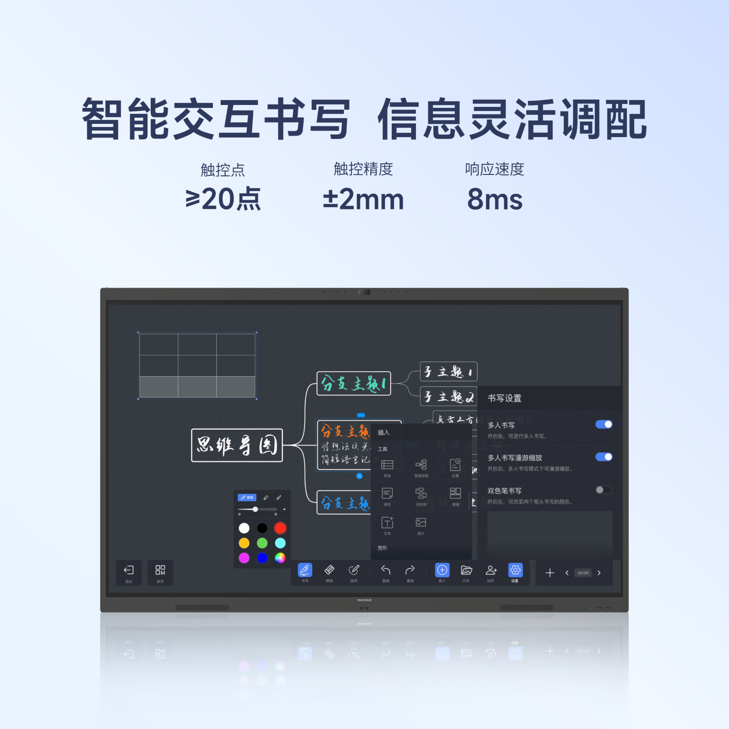 MAXHUB新锐75会议大屏书写投屏75英寸 EG75CAD高清大图