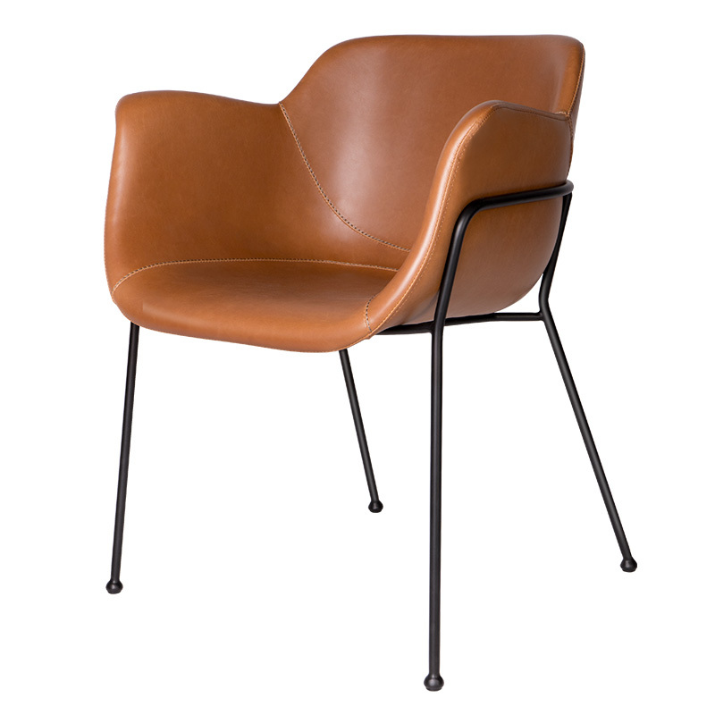 椅子意式餐厅餐台桌椅现代简约皮质休闲椅书房售楼处接待洽谈椅507