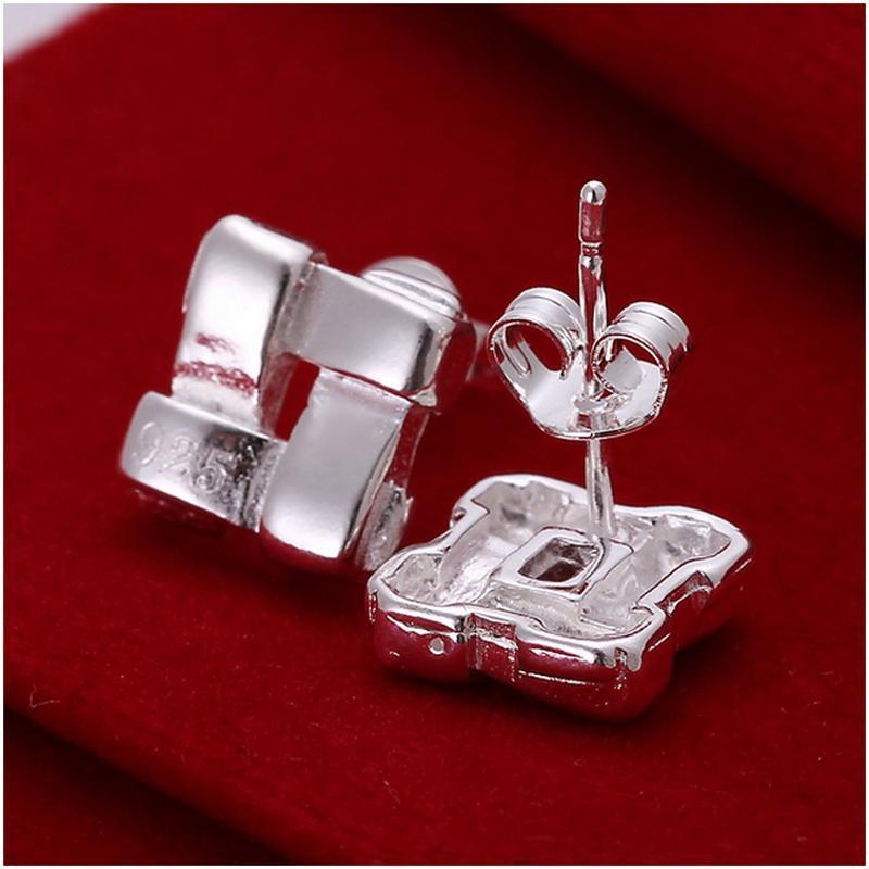 E029 Women silver plated earring 镀925纯银耳环时尚气质耳钉女