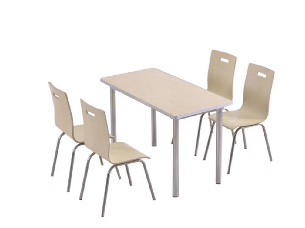 一桌四椅 餐厅食堂使用 桌面1200mm*700mm(单位:套)