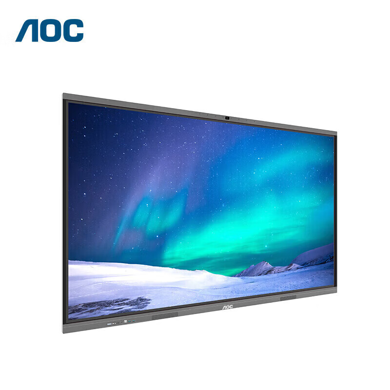 AOC 98T14MC+智能笔+投屏器+OPS+推车 会议平板98英寸4K智能会议平板触屏视频会议一体机内置摄像头高清大图