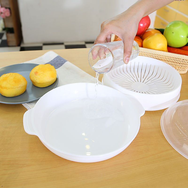 bf611振兴蒸笼蒸笼布振兴微波炉专用蒸笼透明塑料蒸盘加热包子馒头