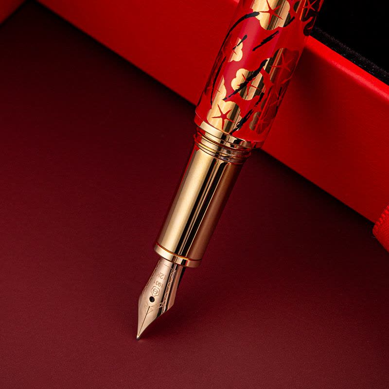 英雄（HERO）钢笔90周年纪念笔 12K金笔尖礼盒套装礼物送礼品笔老师 宝珠笔头签字笔二合一H72图片