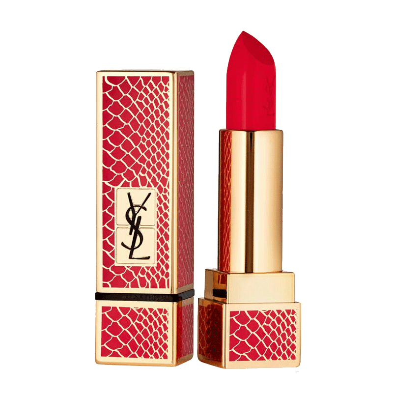 yvessaintlaurentysl圣罗兰方管蛇纹限量口红唇膏38g110显色润唇参数