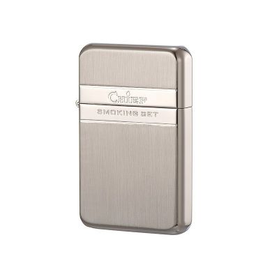 CHIEF首领003煤油打火机超薄纯铜老式砂轮个性创意复古打火机 镍拉丝