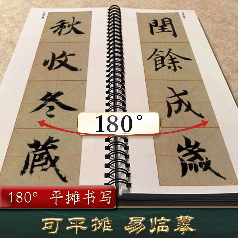 [正版]墨点字帖智永楷书千字文字帖毛笔临摹字帖原帖精修全文楷书入门教程练字帖套装传世碑帖放大版毛笔字帖近距离放大字卡书法高清大图
