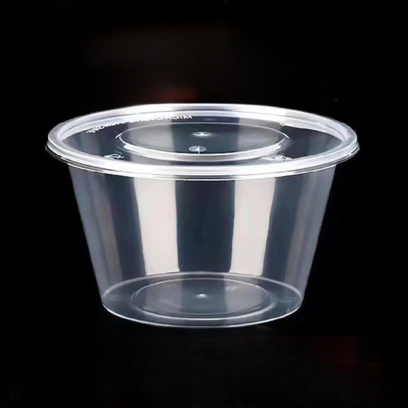 曼迩丹 一次性餐盒 圆形750ml带盖 /个高清大图