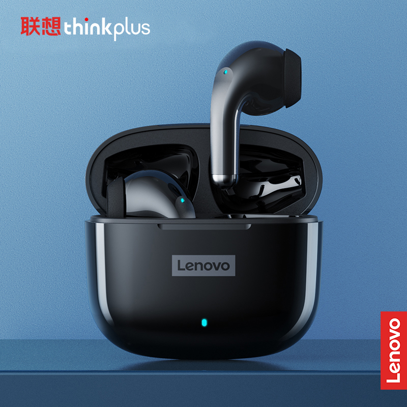 联想/Lenovo蓝牙耳机 LP40升级版紫色TWS真无线游戏影音乐耳塞半入耳式 适用于苹果安卓华为小米手机高清大图