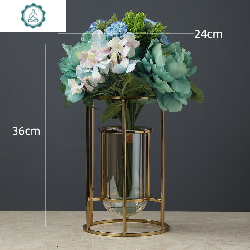 封后 Fenghou 花瓶 花艺美式轻奢金属花艺花瓶ins玻璃北欧客厅餐桌鲜花插花干花装饰摆件封后白色花瓶 加一束混色香槟蔷薇 价格图片品牌报价 苏宁易购杰伦家居专营店