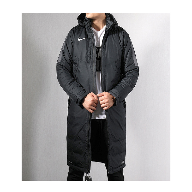 AR4502-010耐克 Nike 冬季中长款足球运动保暖连帽棉服