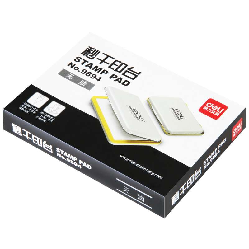 得力得力9894空白秒干印台(无色)(只)(10只/组)