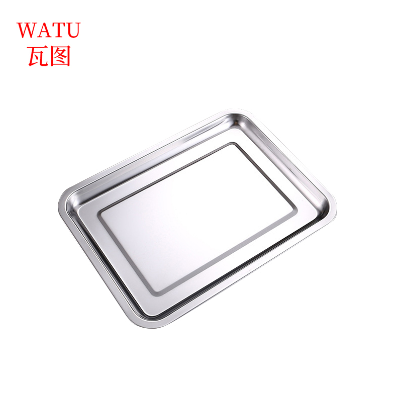 瓦图(WATU) 不锈钢加厚方盘 40*30cm 2个装