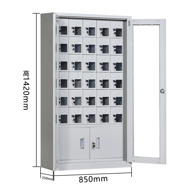 汉诺鑫威USB手机存放柜会议室手机柜对讲机柜寄存柜手机柜30门手机存放柜高清大图