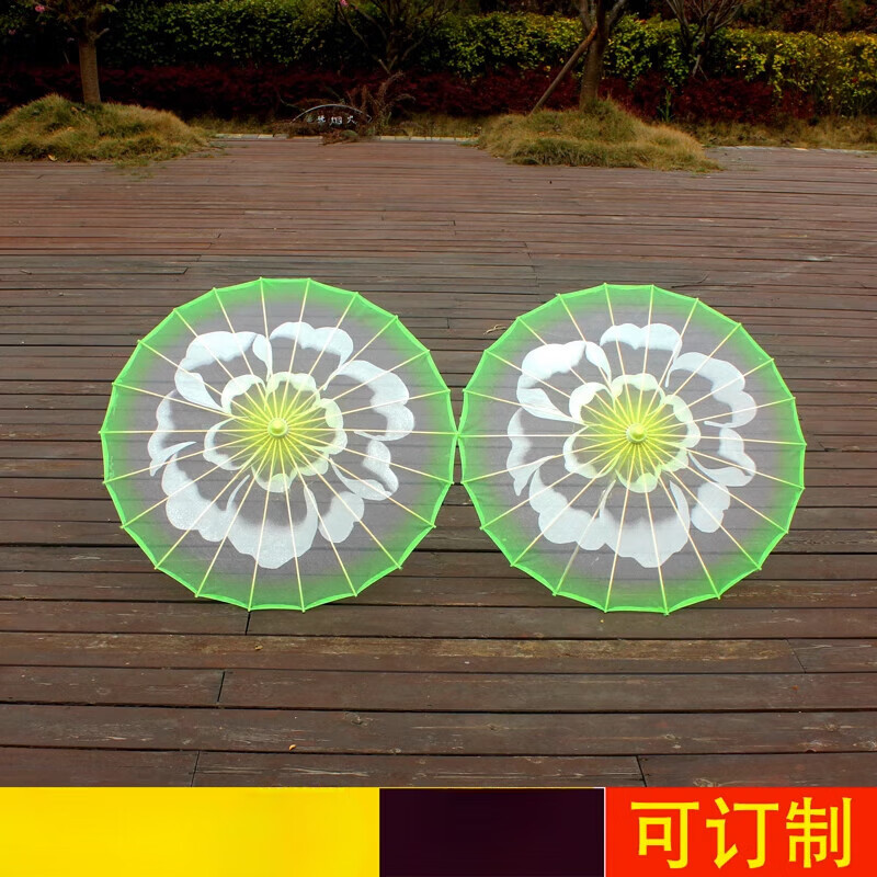 春晚款茉莉花开 茉莉情怀舞蹈演出舞台跳舞道具走秀花伞透明伞高清大图