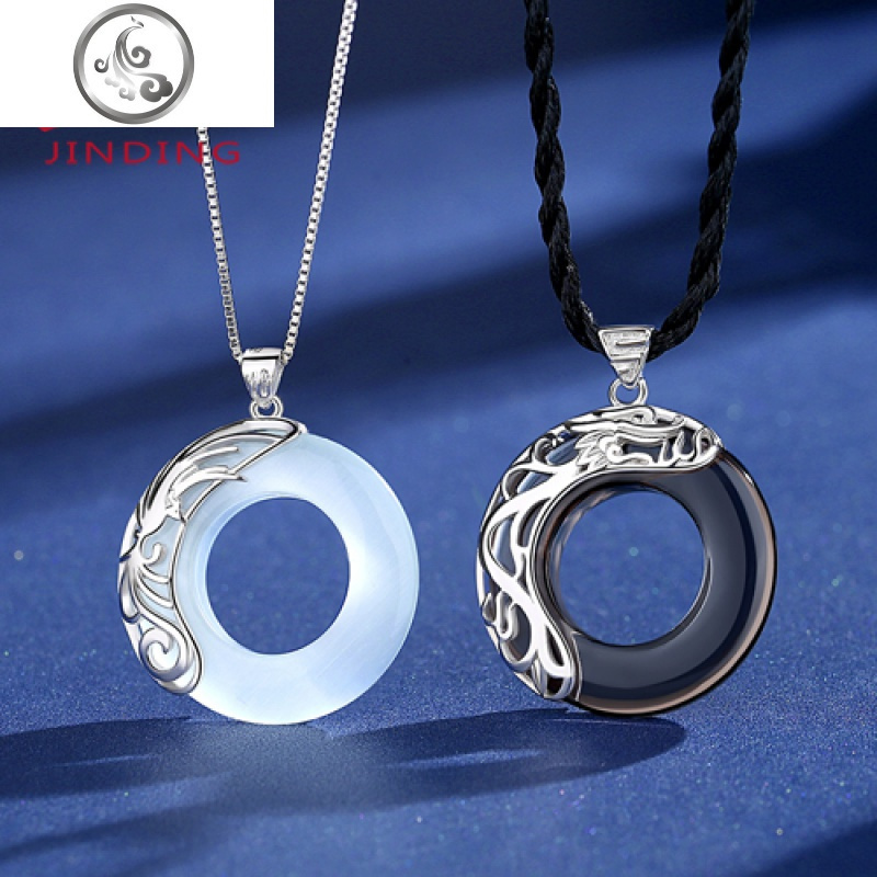 情侣项链一对纯银男女款潮学生创意古代圣诞节送男友网红吊坠 jimi