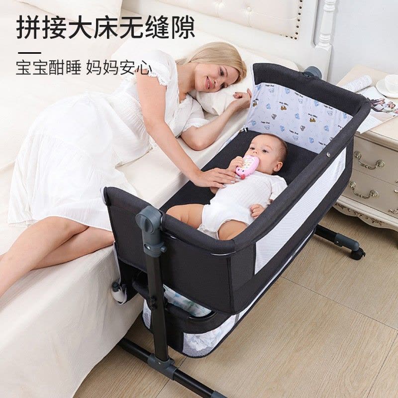 婴儿床多功能移动拼接床便携式宝宝床可折叠小户型新生儿摇篮床月子中心推荐婴儿用品bb睡床摇摇床图片