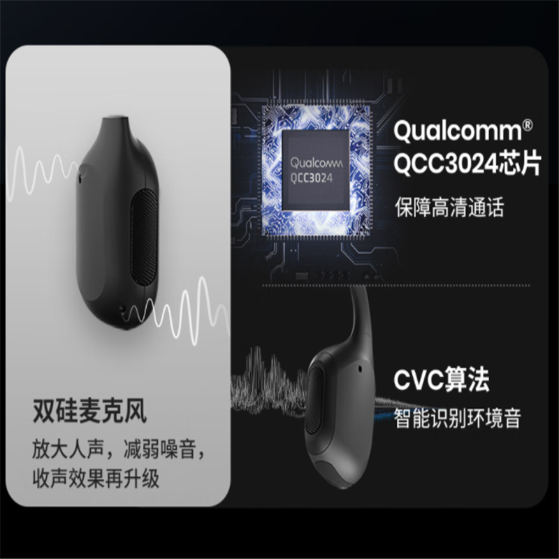 韶音(SHOKZ) OpenRun Pro骨传导蓝牙耳机运动无线耳骨传导耳机跑步骑行S810 骑士黑 单个价