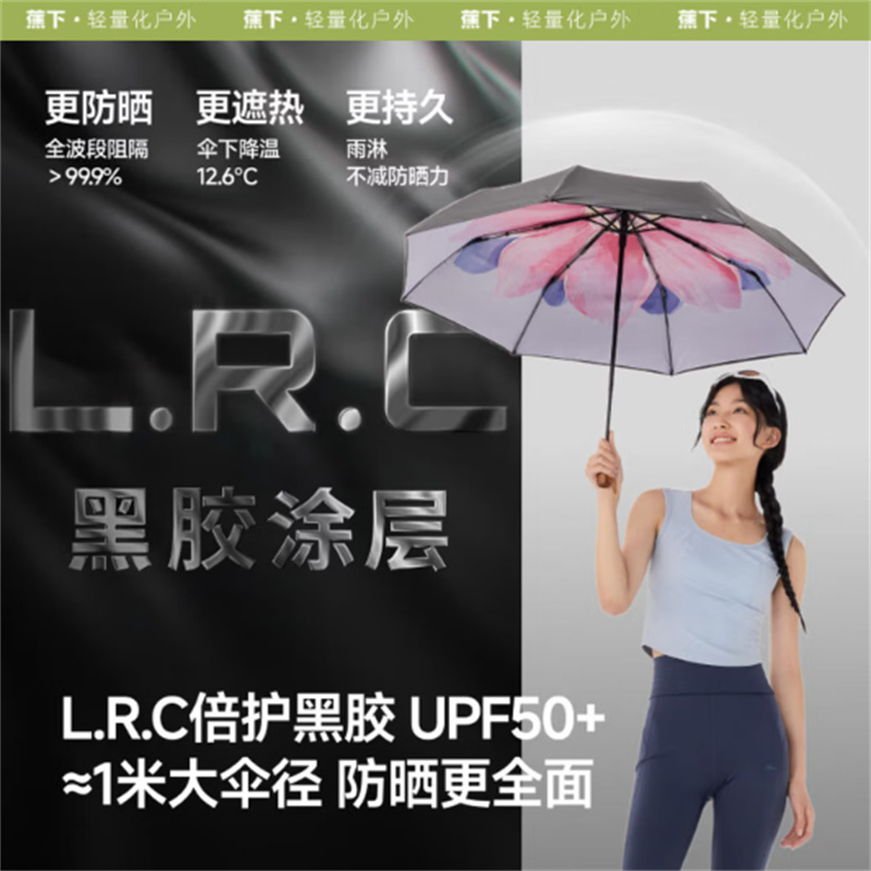 蕉下 三折黑胶防晒伞 BM662(单位:把)高清大图