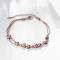 B011 Bracelet Bangle 镀18k玫瑰金锆石手链情侣爱心两层女生饰品送女朋友七夕情人节礼物