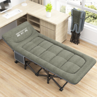 奥凯弗 折叠床躺椅办公室午休床多功能单人床午睡床医院陪护床 灰绿色