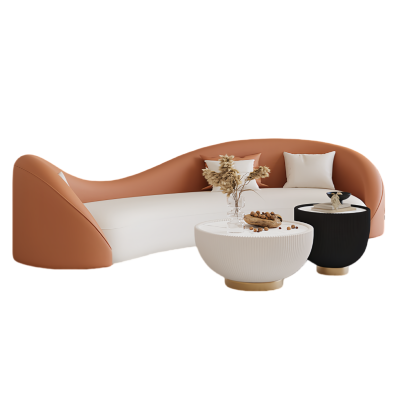 智叶舟接待沙发组合210*85*75cm(3+茶几)套高清大图