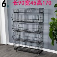 零食货架斜口篮超市商店小卖部便利店货架玩具药店置物架展示架_5_542 灰色90黑色6层含顶