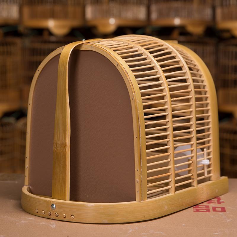 中号竹鸡笼空笼无笼布杯子竹鸡笼竹制鸟笼大号竹鸡笼子斑鸠笼宠物鸡笼