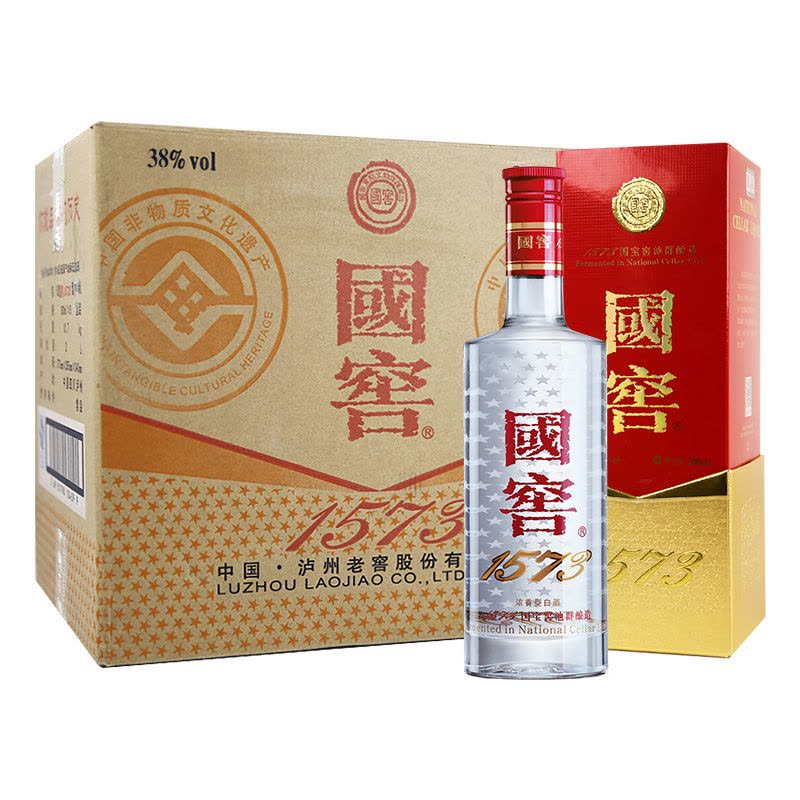 泸州老窖国窖1573 38度500ml*6 整箱装浓香型白酒苏宁自营【价格图片