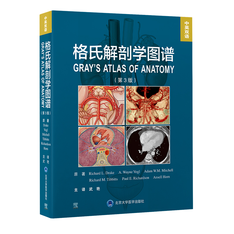 [正版]格氏解剖学图谱 第3三版 中英双语 解剖学方位术语和平面 解剖学平面和影像 背部胸部腹部图解 武艳主译 北京大学高清大图