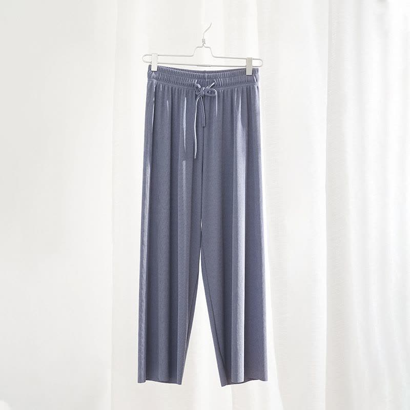 樵JIAO垂感清凉阔腿裤夏高腰宽松休闲裤直筒裤0175-WJ-1921图片