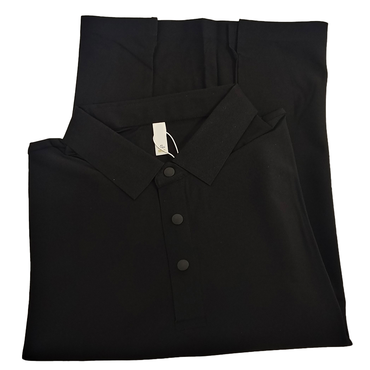 鸽护 短袖POLO定制 抗皱黑色 件高清大图